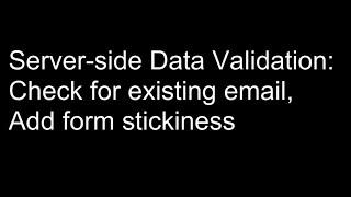 Server-side Data Validation, part 2
