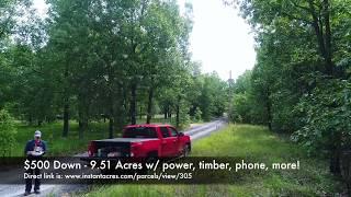 9.5 Acres for $500 Down by river w/ power, phone, timber! - InstantAcres.com - ID#NV03