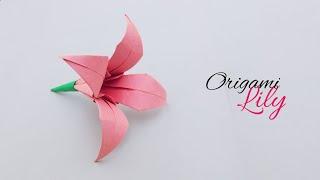 How to Make Flower with Paper | Origami Flower - Lily | Lily flower making with paper