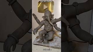 Eco friendly ganpati idol making || how to make ganesha murti || ganpati idol making#shorts#short