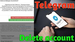 Telegram Akkauntni o'chirish Delete Telegram account Как Удалить Аккаунт (To'liq Shaklda)