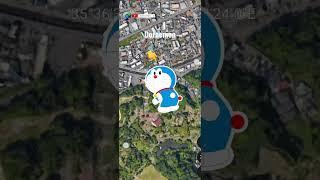 Cartoon Doraemon on google maps and google earth  #shorts #worldyguy2m