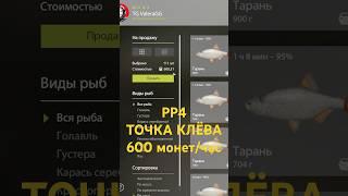 Точка клёва - 600 монет в час - Тарань - Донец - Русская Рыбалка 4 - РР4