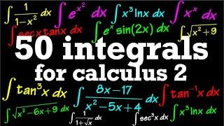 the ultimate integral starter (u sub, IBP, trig sub, partial fractions & more)