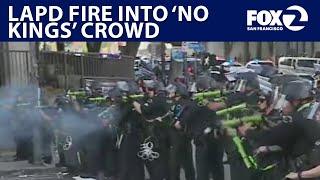 LIVE: Los Angeles police fire less-lethal rounds towards crowd at 'No Kings' protest | KTVU