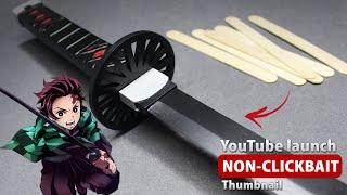 EASY & SIMPLE DIY | Cool Tanjiro Sword from Popsicle Sticks - Free template