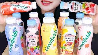 ASMR CIMORY VS GREENFIELDS YOGURT DRINKCIMORY STRAWBERRY, MIXED FRUIT, GREENFIELD MANGO, BLUEBERRY