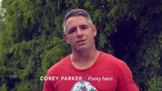 Footy star spreads the word about free Triple P in Qld