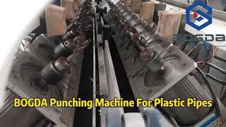 BOGDA Automatic Slottng Machine Hole Punching Machine For Plastic PVC PP PE HDPE Pipes