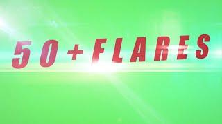 Lens flare green screen (50+ Effects 4K + black screen version / free Download)