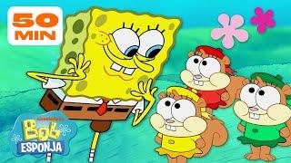 Bob Esponja | Os MELHORES Momentos em Família do Bob Esponja | 50 Minutos | Bob Esponja em Português