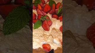 Strawberry meringue cloud - it couldn't be easier!  #meringue #StrawberryPie #shorts #GoodRECIPES