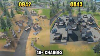 Freefire OB42 vs OB43 Nexterra map | OB43 Nexterra map changes | Garena Free fire