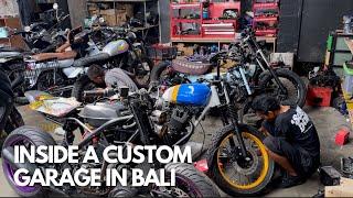 A Full Tour of a Bali Custom Motorcycle Garage and New Bike Day