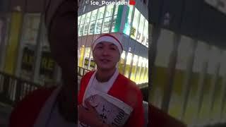 ice poseidon finds homeless japanese santa claus youtuber #japan #shorts #japanese