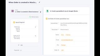 Integrating Woocommerce & Google Sheets using Integrately