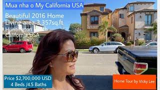 Touring Beautiful 2016 Home Downtown Huntington Beach California USA| Home Tour Real Estate