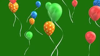 Green screen BirthDay Balloons