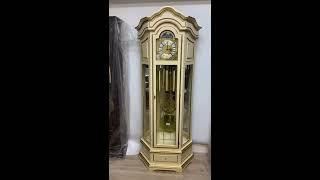 Механические напольные часы-витрина SARS 2089-1161 Ivory Gold с золотой патиной (Испания- Германия)