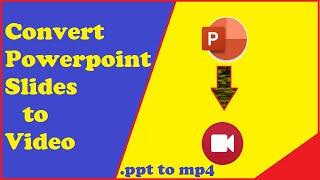 How to convert Powerpoint slides to Video .ppt to .mp4. adding audio in powerpoint slides yrm series