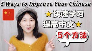 【汉语学习】 快速学习和提高中文的5个方法！|5 ways to improve your Chinese