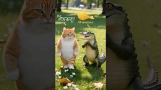 Today Steven and crocodile made a deal #stevenorangecat #cat #funny #catsoftiktok