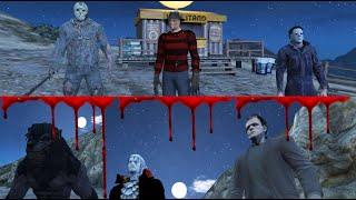 Freddy Krueger , Jason Voorhees  & Michael Myers  VS Dracula, Frankenstein  & Werewolf  (GTA 5)