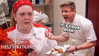 Chef Ramsay's Fuming as Chef Messes Up Her Own Dish | Hell's Kitchen