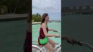 Cycling around in Maldives️ #maldives #travel#holiday#youtubeshorts