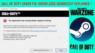 Fixing Call of Duty Crash Error 0x00001337 (Warzone Steam Crash Guide)