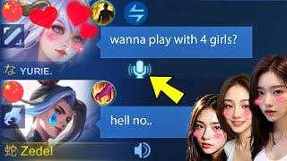 I played with 4 girls in ranked..THEY ALL TRASHTALK ME!! (5 men mic open)