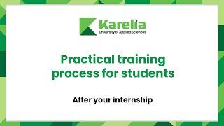 Practical training process for students - After your internship