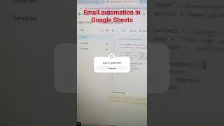 email automation in Google Sheets #googlesheets