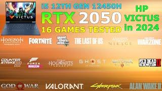 HP Victus : i5 12th Gen 12450H RTX 2050 - Test in 16 Games in 2024