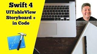 UITableViewController in Xcode 9 - Storyboard and In Code Swift 4