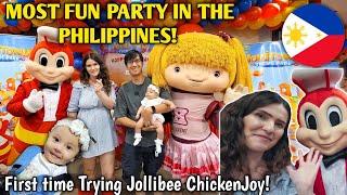 FOREIGNER SURPRISED BY FILIPINO PARTY! + My First Time Trying Jollibee Food!