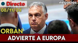 DIRECTO: Orbán advierte a Europa tras la victoria de Trump: hay que pasar de la guerra a la paz