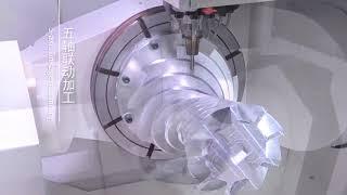 5-axis linkage machining: Double Helix Impeller