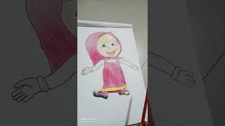 Masha drawing.                             sachi art and craft ideas .       please try this 