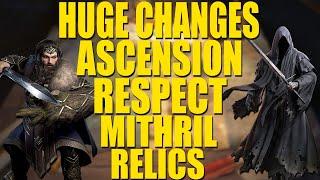 Lotr Rise To War HUGE Commander Respect and Ascension Changes  Mithril Return Respect Voucher Events