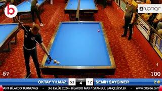 SEMİH SAYGINER vs OKTAY YILMAZ - 22.BİLARDOMAX BALABAN-THEORY HANDICAP 3 Cushion Billiards LEAGUE