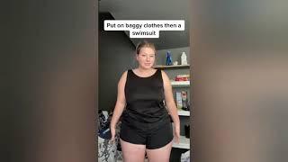 baggy clothes vs bikini challenge compilation #1 #shorts #tiktok