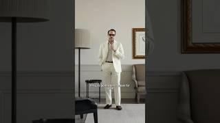 Ivory Twill Suit Tonal Summer Outfit Idea (Pitti Uomo Edition)