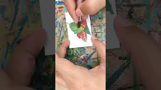 Strawberries Acrylic Painting Step By Step Easy Process Tutorial Shorts