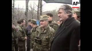 Bosnia - Karadzic Tours Serb Positions