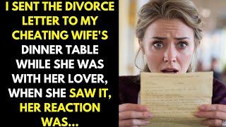 I sent the divorce letter to my cheating wife's table while I was having dinner with her lover...