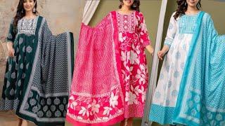 Bakrid Special New Designs Lanunched in Kurti with Dupatta Collection #anarkali #trending #stylish
