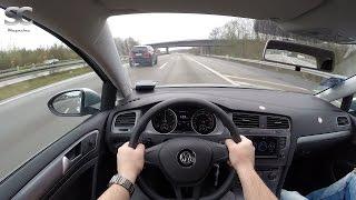 VW Golf 7 Variant 1.6 TDI BlueMotion (2016) on German Autobahn - POV Top Speed Drive