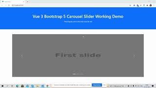 Vue 3 Bootstrap 5 Carousel Slider Working Demo