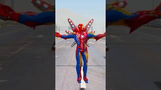 SPIDERMAN & IRON-MAN VS VENOM, HULKBUSTER  FIGHT WHO'S THE STRONGEST  #shorts #gta5